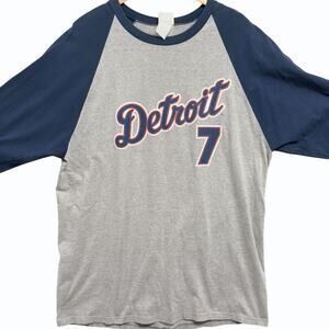 VTG 2005 Lee Sport Detroit Tigers #7‎ Ivan Rodriguez Baseball T Shirt Size XXL